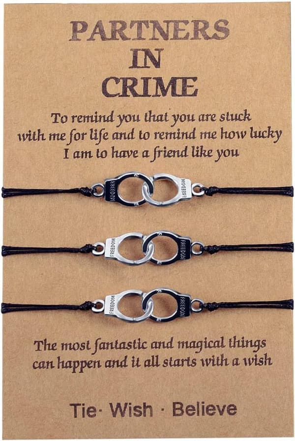 Distance Matching Handcuff Bracelets for Friends & Couples - 3 PCS