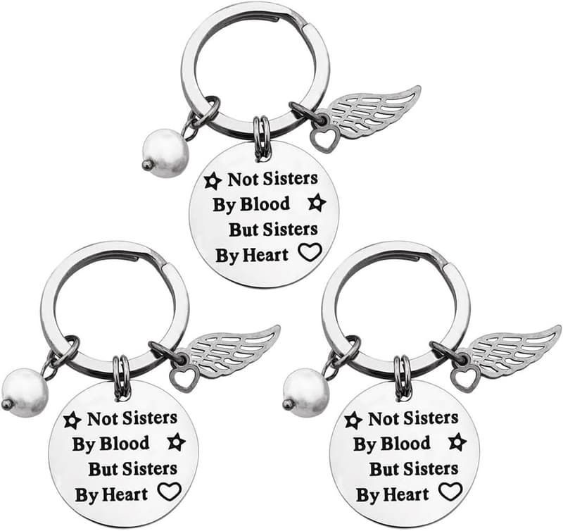 Sister Keychain Set: Friendship Gift for Women