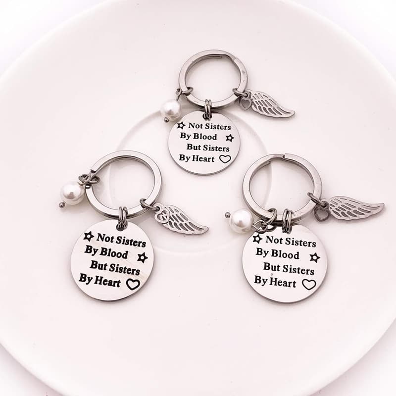 Sister Keychain Set: Friendship Gift for Women