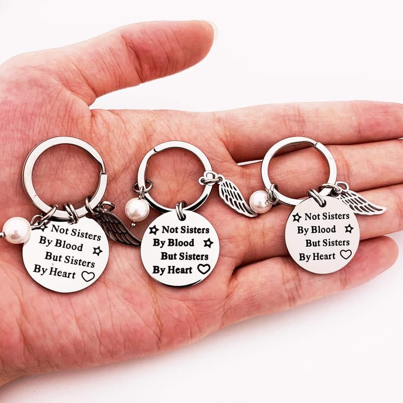Sister Keychain Set: Friendship Gift for Women