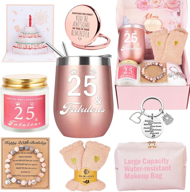 25th Birthday Gift Basket for Women and Girls