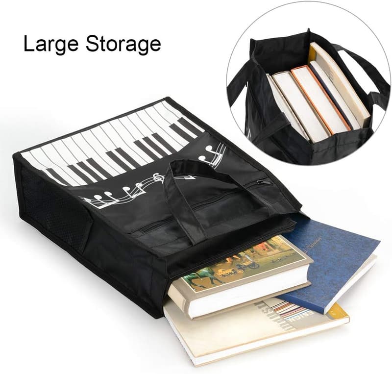 Waterproof Oxford Cloth Piano Keys Tote Bag for Kids