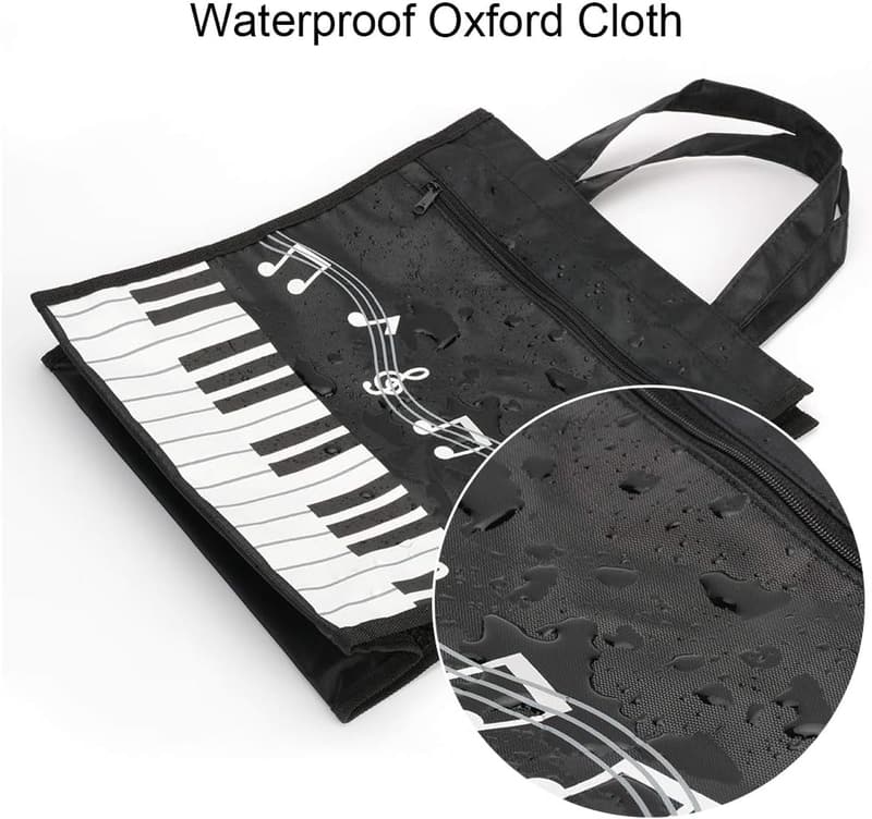 Waterproof Oxford Cloth Piano Keys Tote Bag for Kids