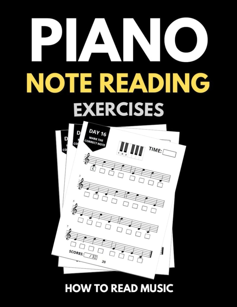 Piano Note Reading Workbook: Master 4,000 Notes in 10 Minutes