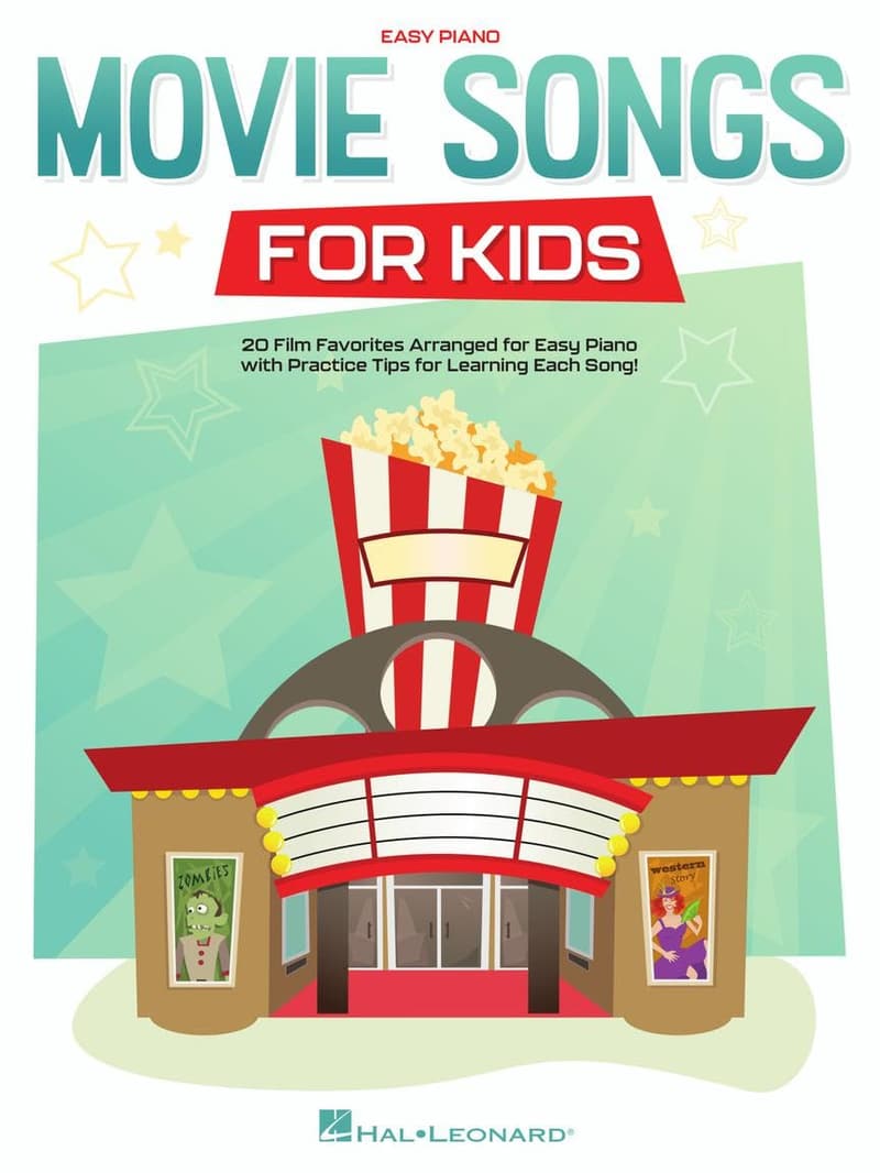 Kids' Easy Piano Songbook: 20 Movie Songs with Lyrics