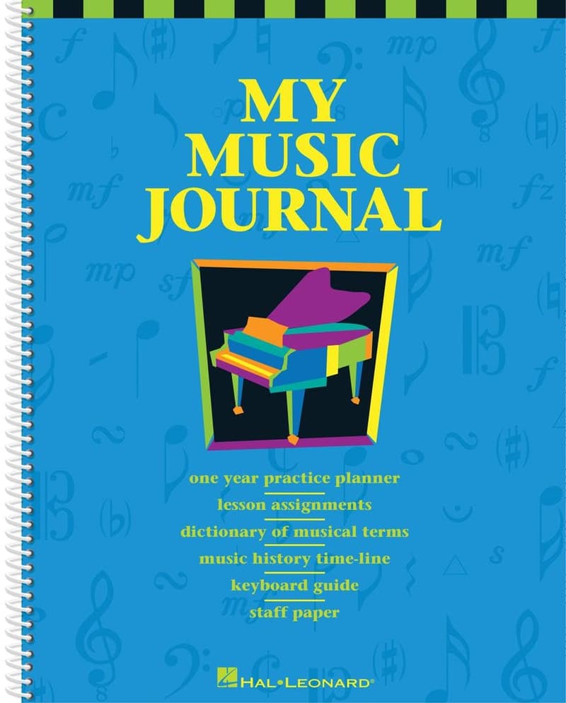 Music Journal for Students | Practice Planner with Staff Paper