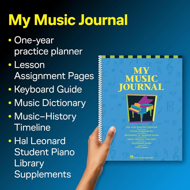 Music Journal for Students | Practice Planner with Staff Paper