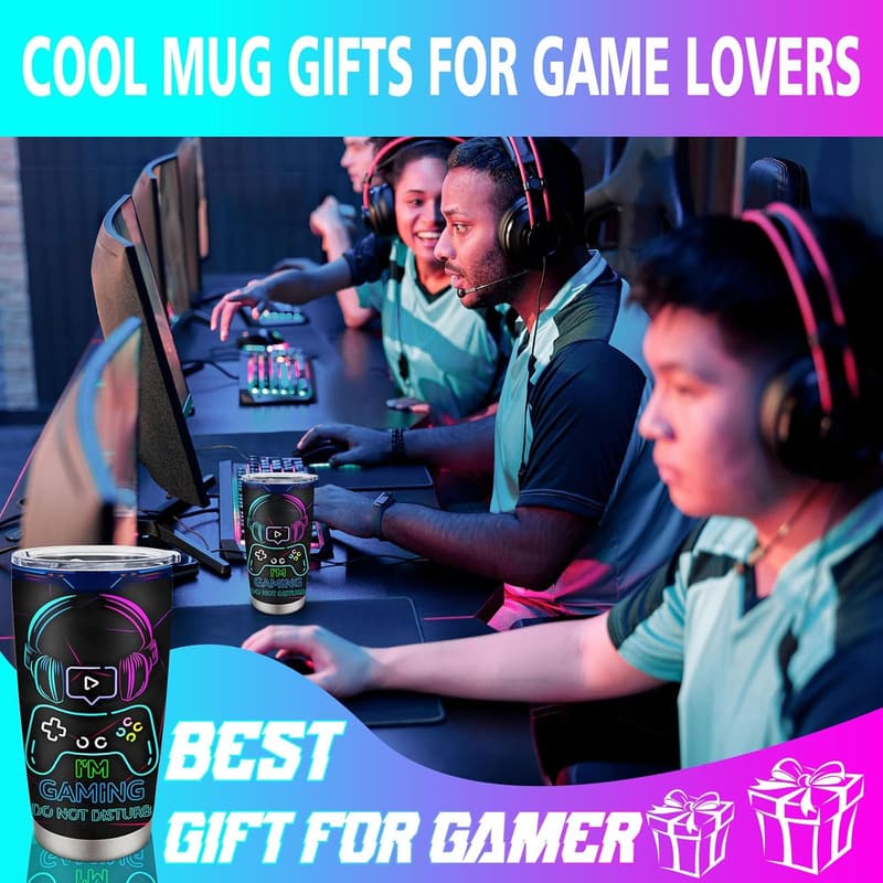 Cool Gamer Stainless Steel Tumbler - 20oz Birthday Gift