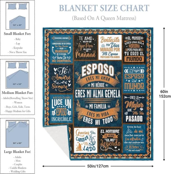 Anniversary Blanket for Husband - 60