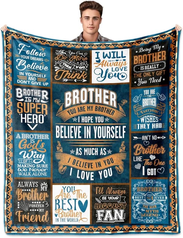 Brother Throw Blanket – Gift for Brothers from Sisters