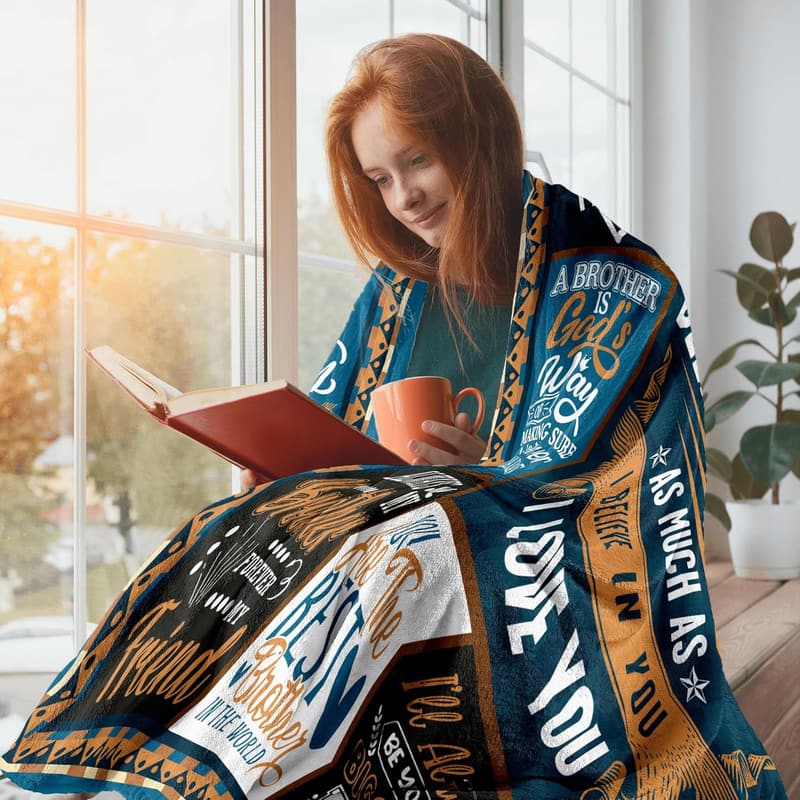 Brother Throw Blanket – Gift for Brothers from Sisters