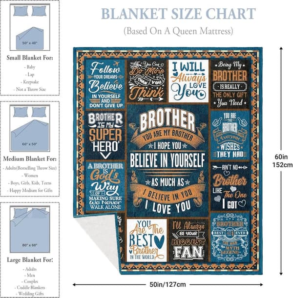 Brother Throw Blanket – Gift for Brothers from Sisters