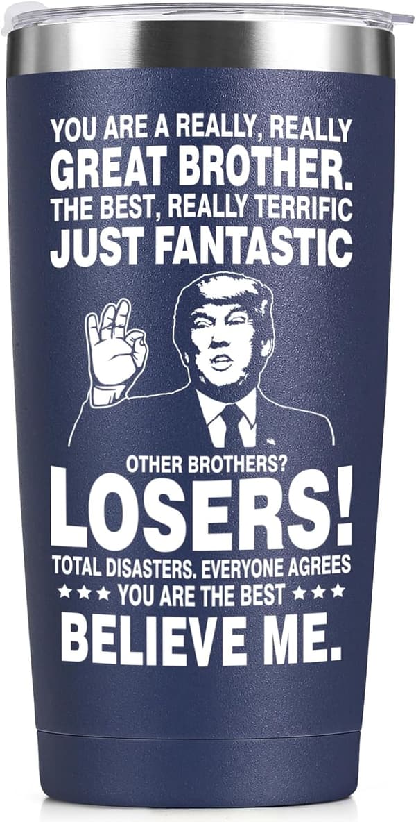 Funny Navy Blue Tumbler for Brother - Father's Day Gift
