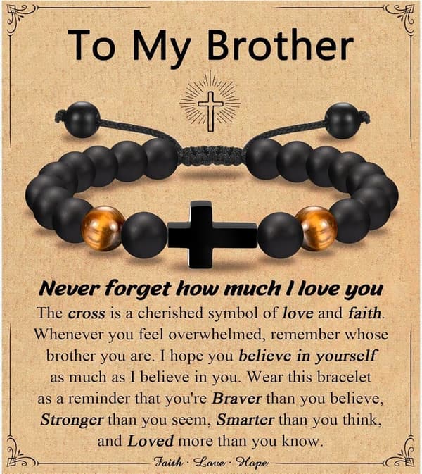 Easter Cross Bracelet Gift for Boys - Baptism & Confirmation