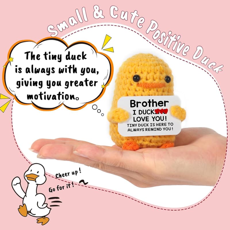 Funny Birthday Gift for Brother - Handmade Crochet Duck