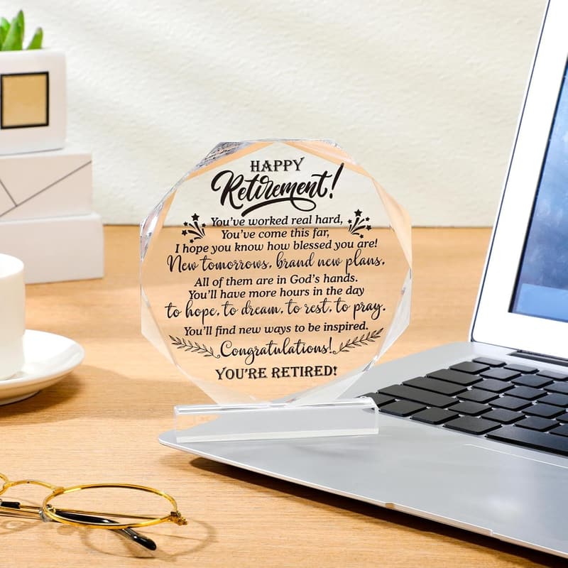Happy Retirement Keepsake Plaque for Teachers and First Responders