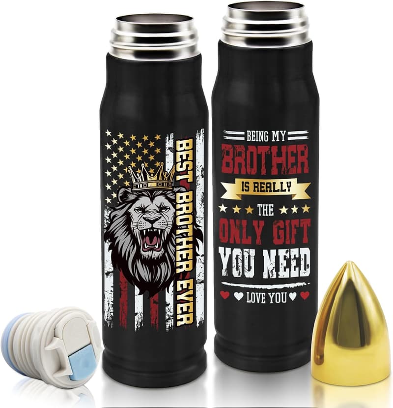 Father's Day Stainless Steel Tumbler for Brothers, 17 Oz