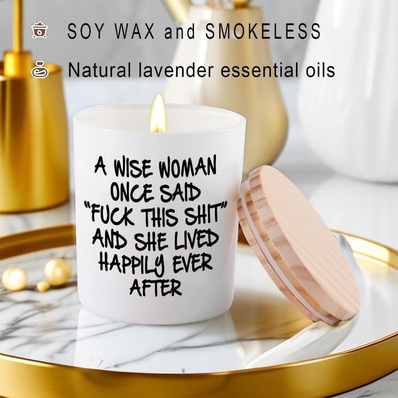 Lavender Scented Birthday Candle for Women - Unique Gift