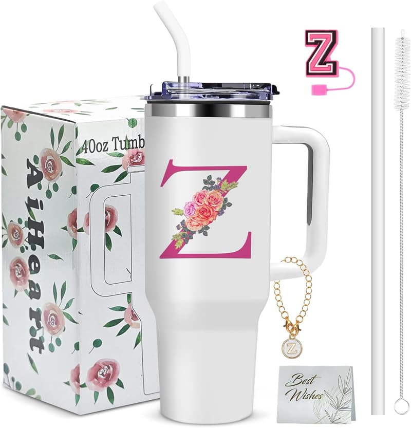 Personalized Monogrammed Tumbler for Women’s Birthday