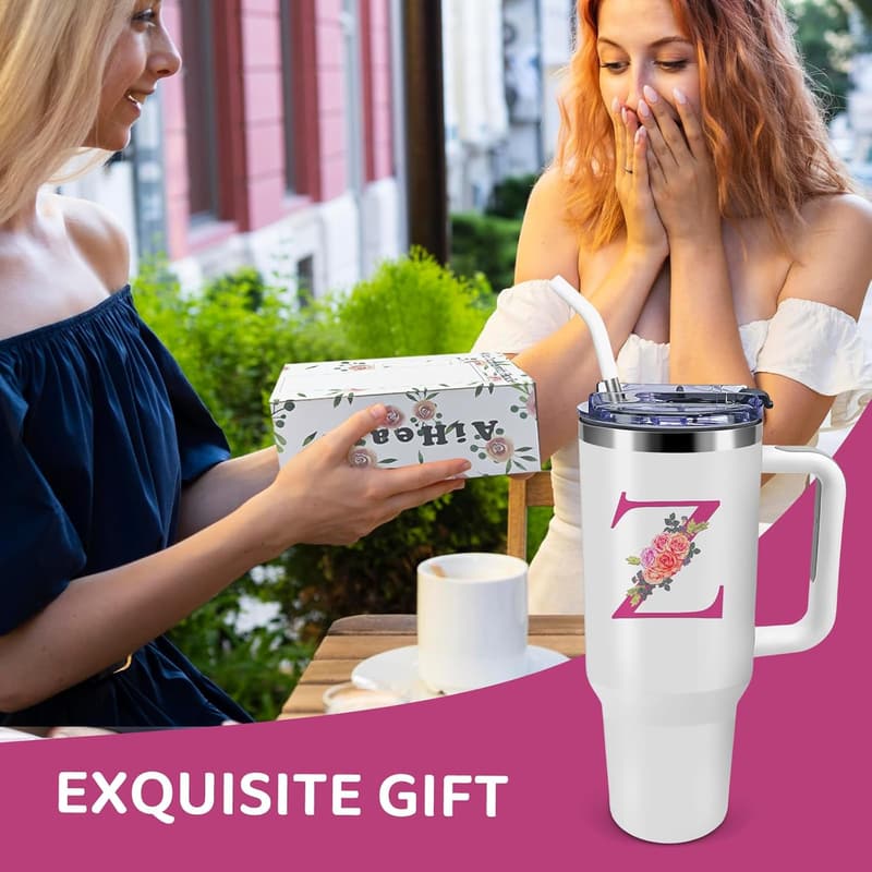 Personalized Monogrammed Tumbler for Women’s Birthday