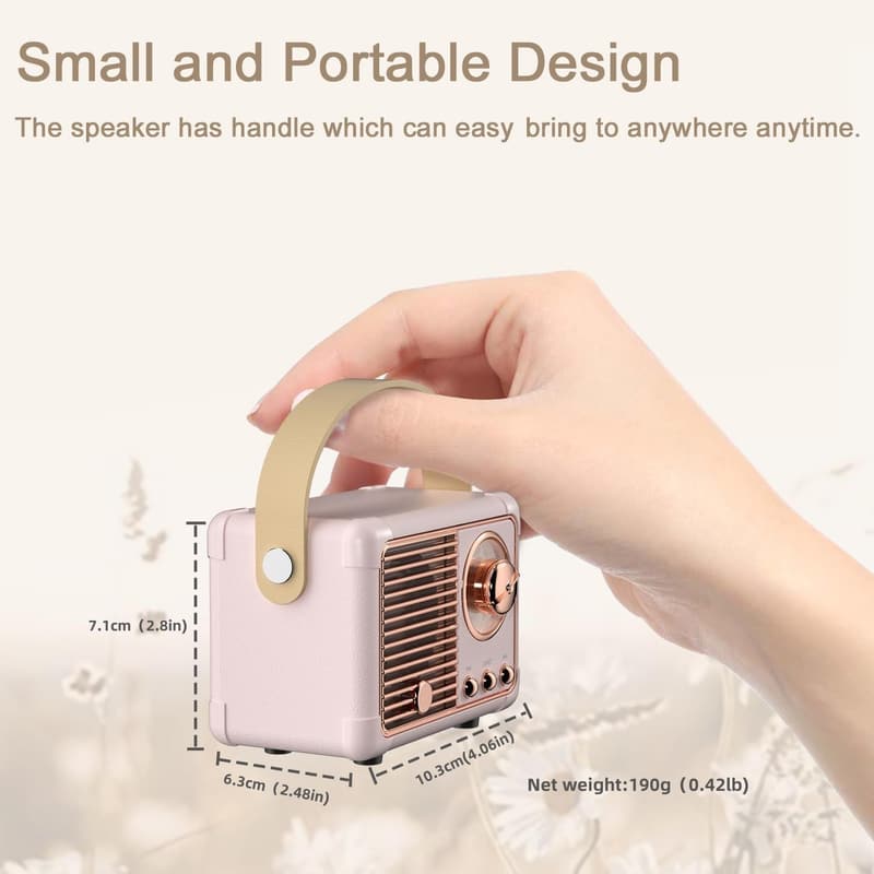 Cute Pink Portable Bluetooth Speaker for Girls' Birthdays