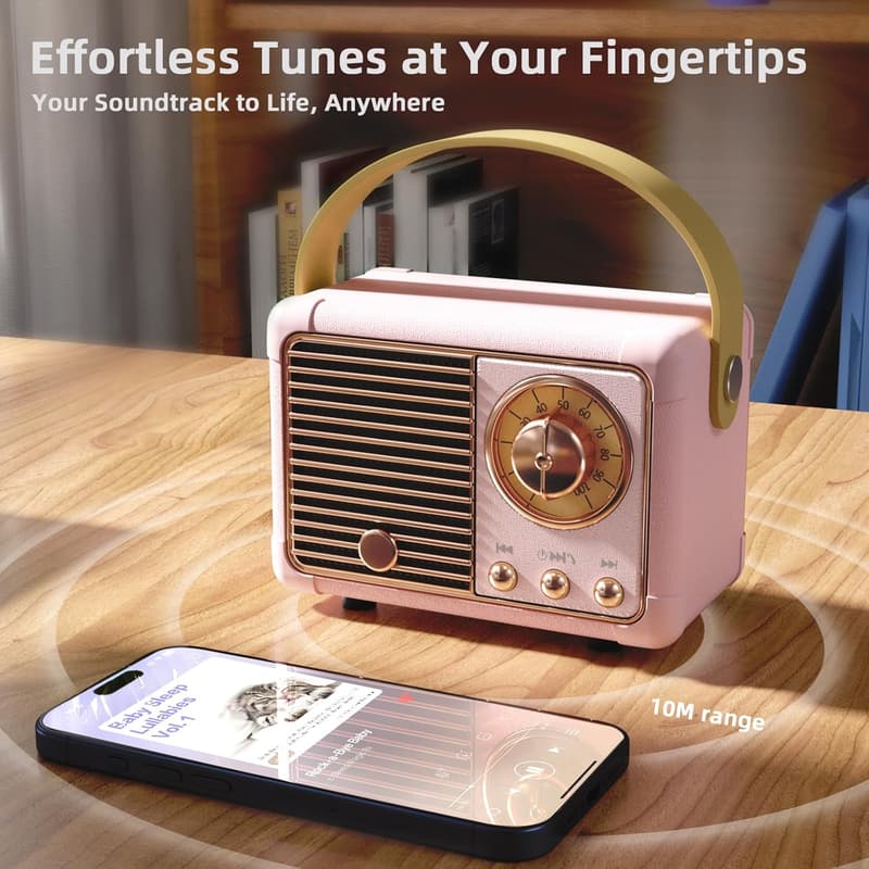 Cute Pink Portable Bluetooth Speaker for Girls' Birthdays