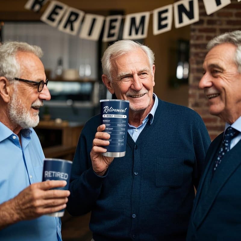 Funny Retirement Tumbler Mug for Men - 20oz Stainless Steel