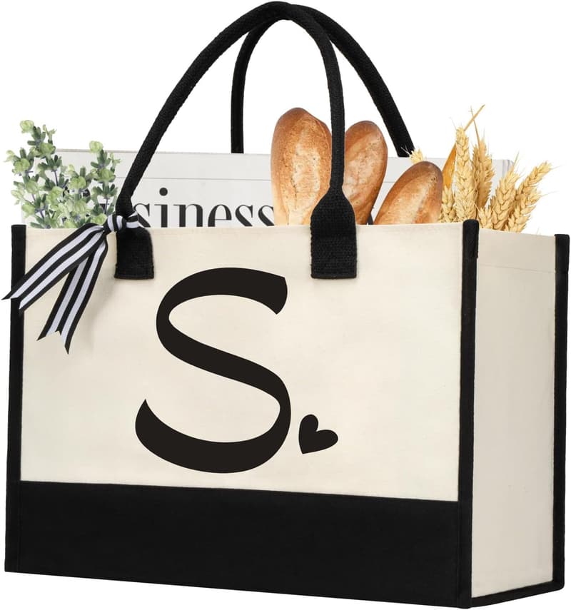 Personalized Beach Tote Bag for Women - Jute Canvas