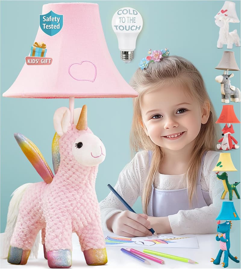 Unicorn Table Lamp - Cute Kids' Room Decor for Birthdays