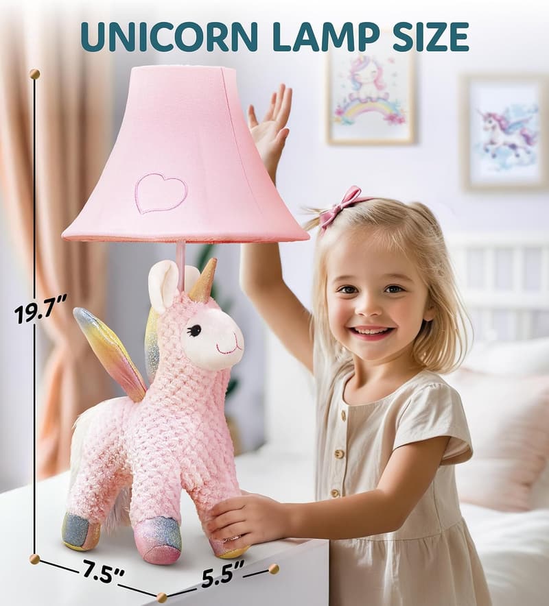 Unicorn Table Lamp - Cute Kids' Room Decor for Birthdays