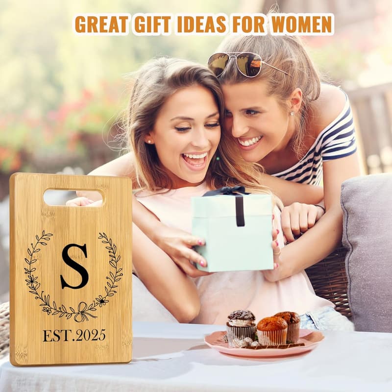 Personalized Monogrammed Cutting Board for Newlyweds
