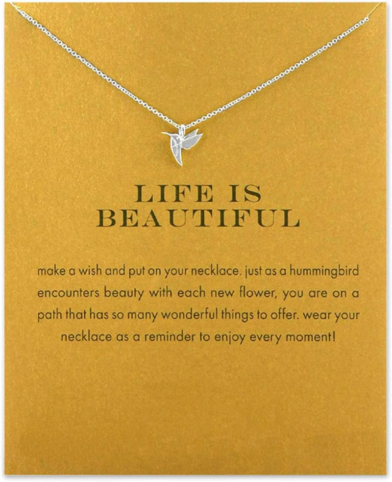 Friendship Compass Necklace with Good Luck Elephant Pendant