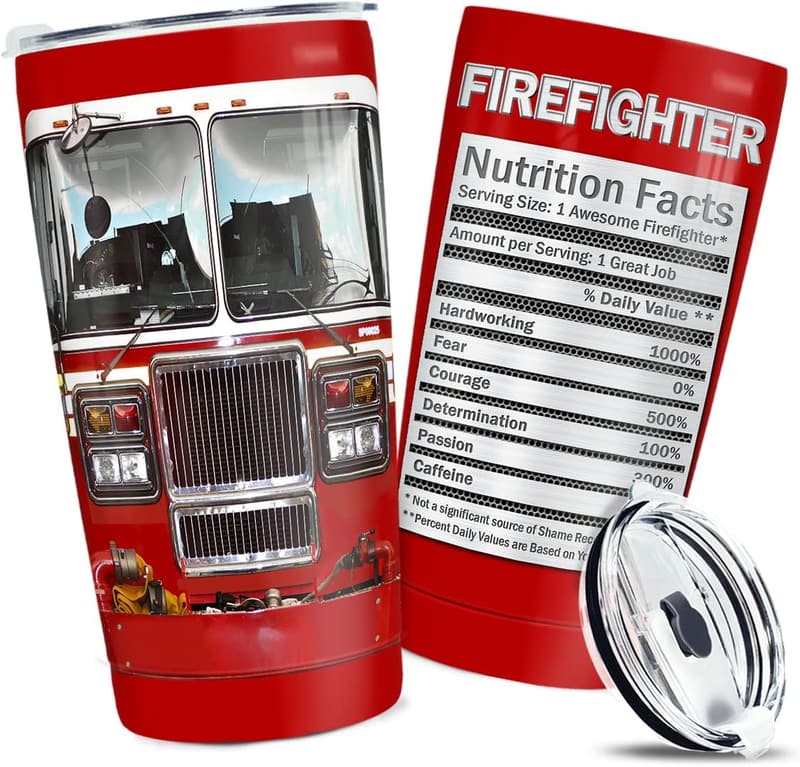 Firefighter Gift: 20oz Insulated Stainless Steel Tumbler