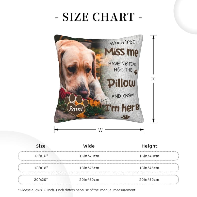 Pet Memorial Throw Pillow with Personalized Photo