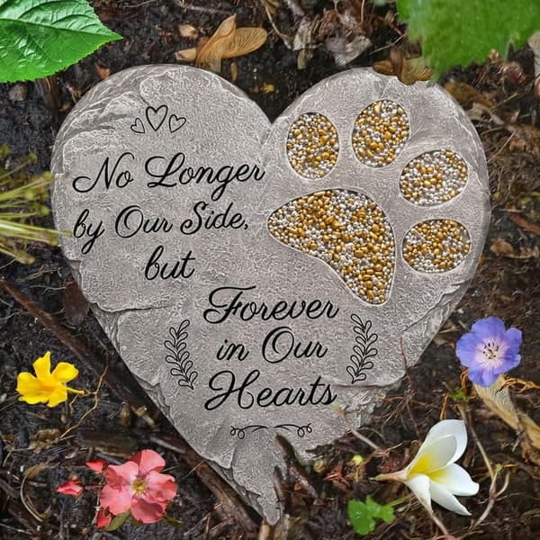 Dog Memorial Stone - Rainbow Bridge Sympathy Gift for Pet Loss