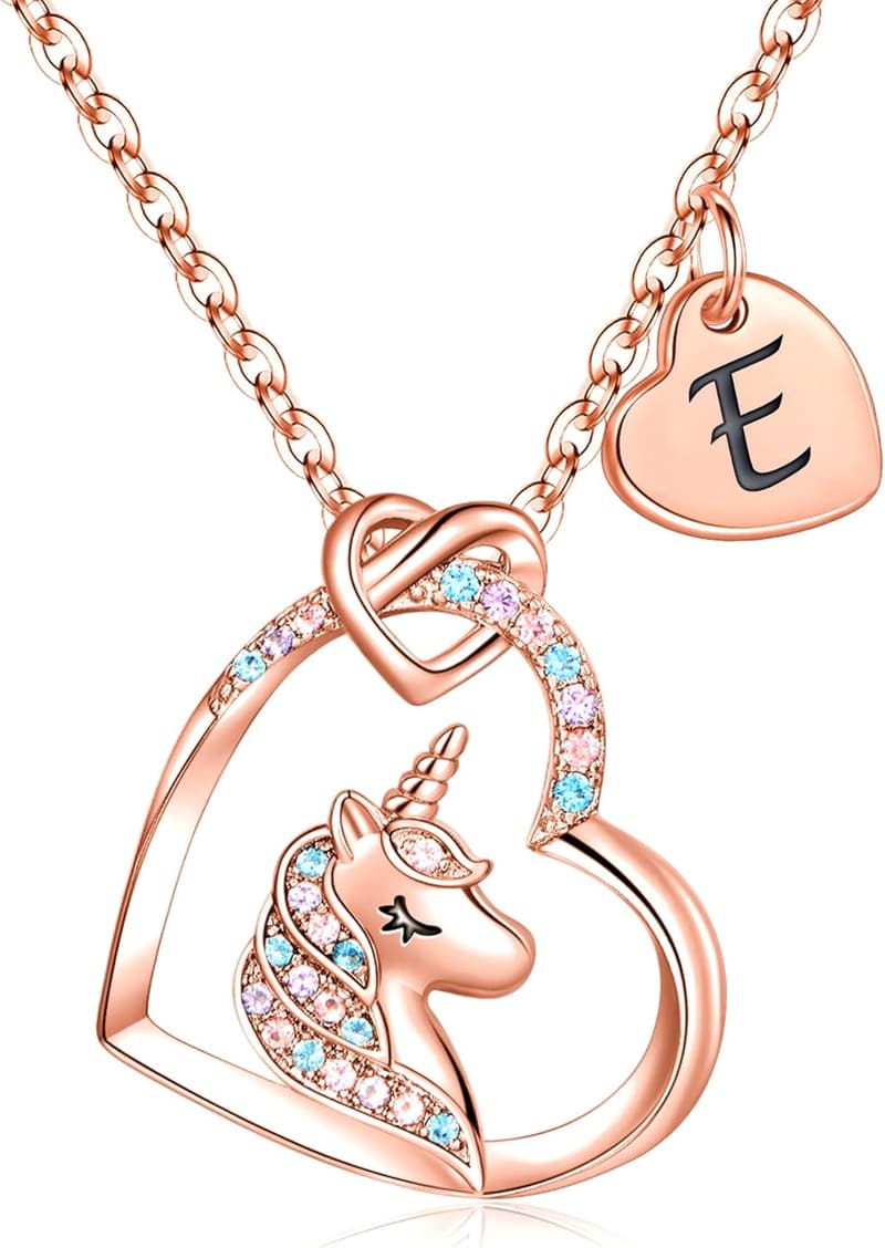 Graduation Unicorn Necklace for Girls - Colorful CZ Pendant