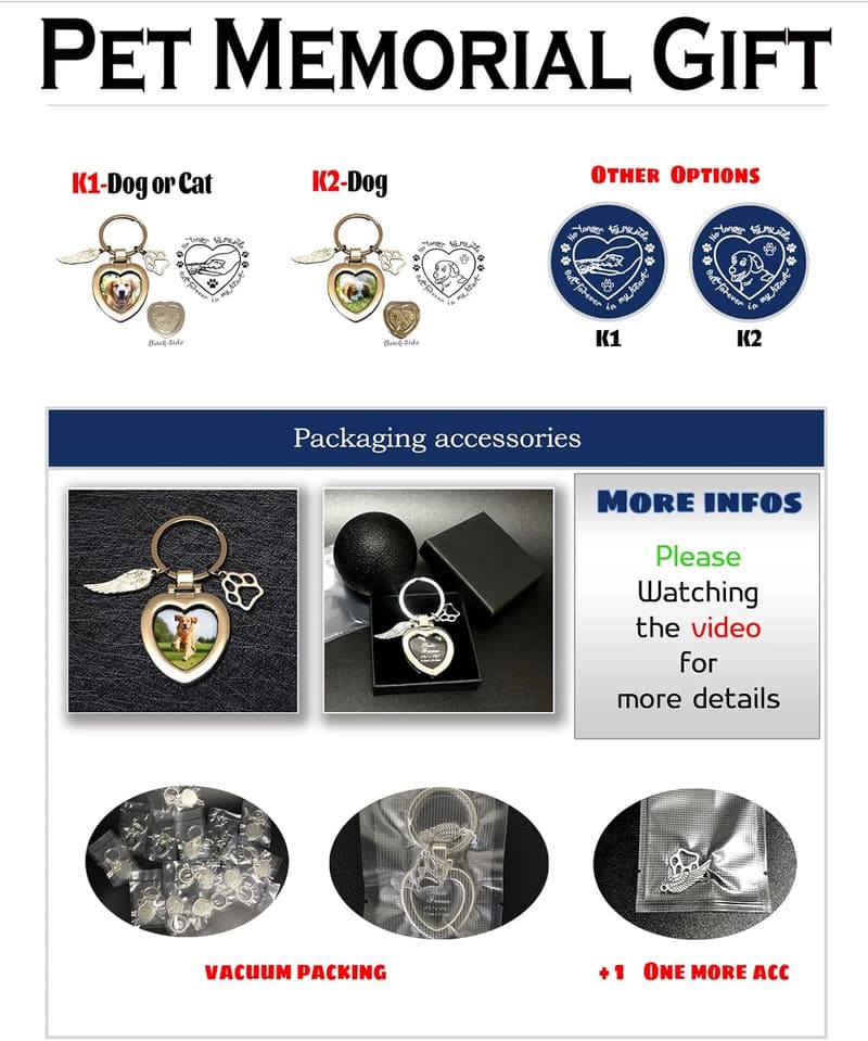 Pet Memorial Personalized Picture Frame or Keychain for Dogs/Cats