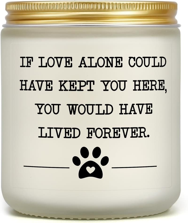 Pet Memorial Candle for Dog or Cat Loss - Sympathy Gift