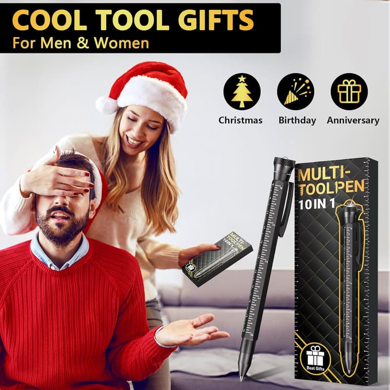 10-in-1 Multitool Pen - Unique Gifts for Men