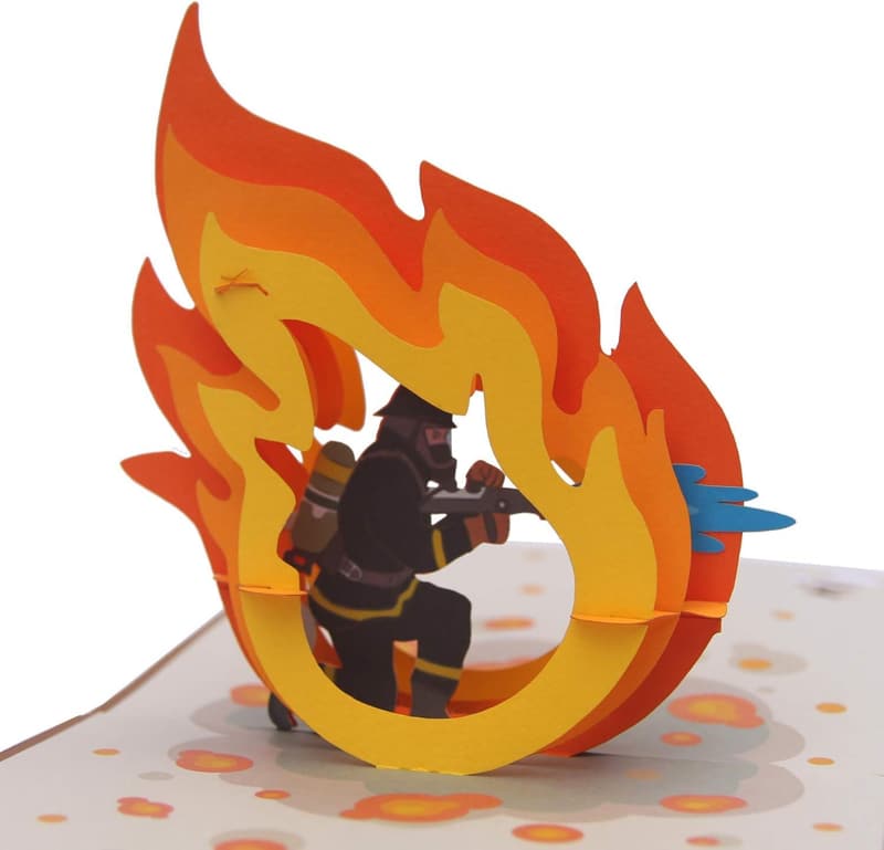 Firefighter Card for Father's Day, Birthday, Graduation