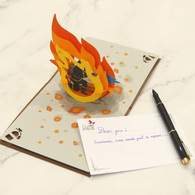 Firefighter Card for Father's Day, Birthday, Graduation