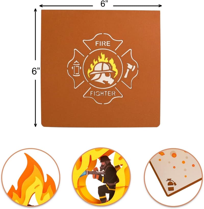 Firefighter Card for Father's Day, Birthday, Graduation