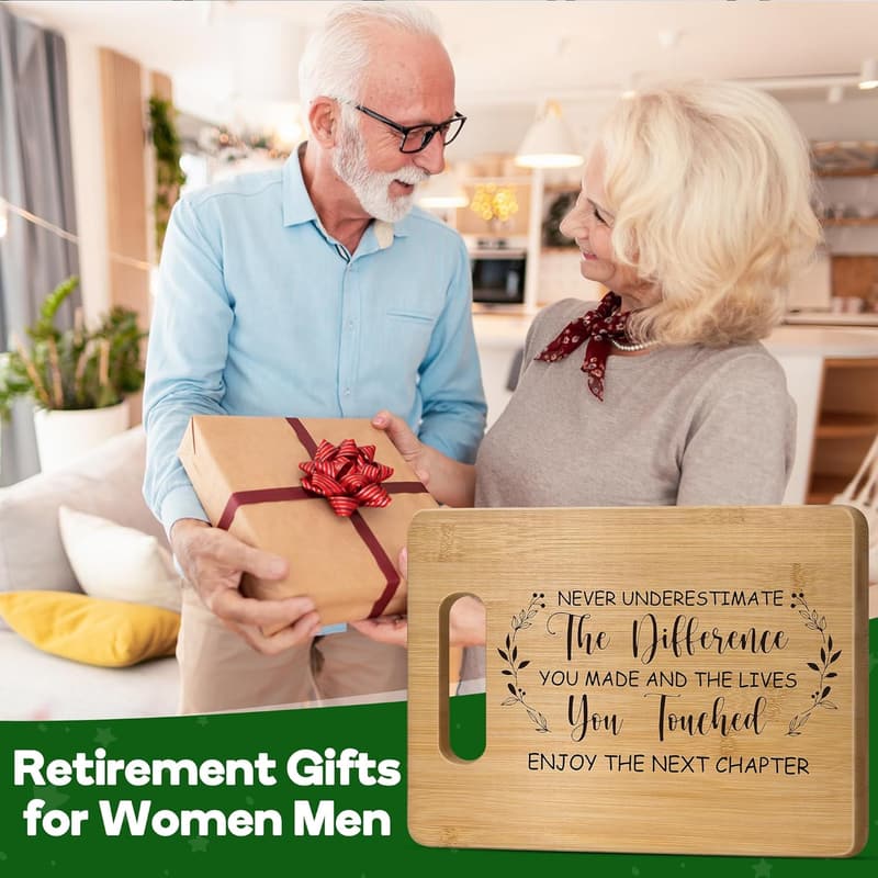 Retirement Gift - Bamboo Cutting Board for Women