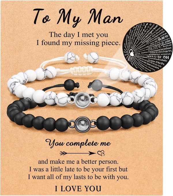 Love You 100 Languages Bracelet for Couples - Anniversary Gift