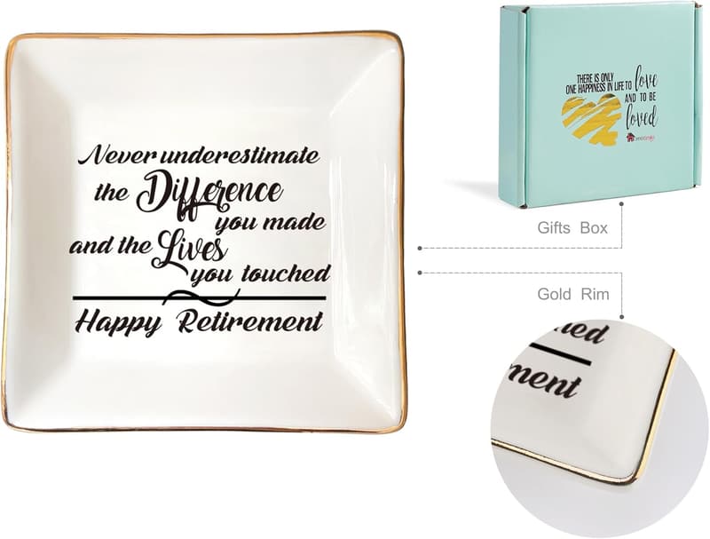 Ceramic Ring Dish Jewelry Tray for Mom and Friends