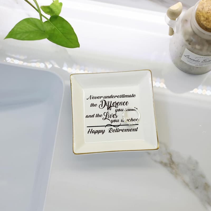 Ceramic Ring Dish Jewelry Tray for Mom and Friends