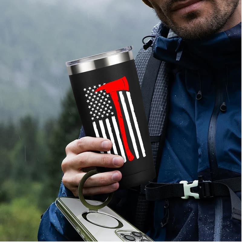 Firefighter Coffee Mug - 20oz Insulated Stainless Steel Tumbler