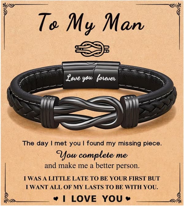 Men's Leather Bracelet - Perfect Birthday & Father's Day Gift