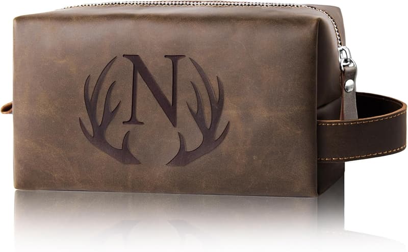 Personalized Men's Travel Toiletry Bag - Monogrammed Waterproof Shaving Bag