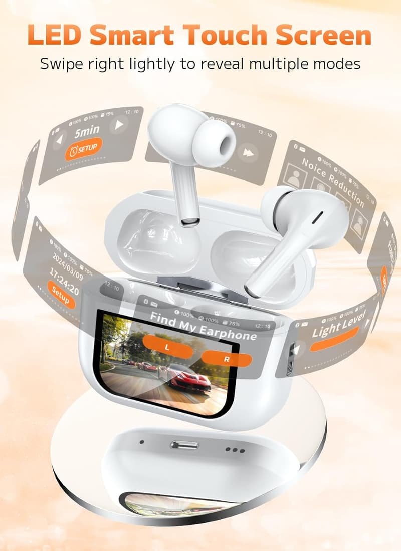 Bluetooth 5.4 Wireless Earbuds with ANC & 48H Playtime